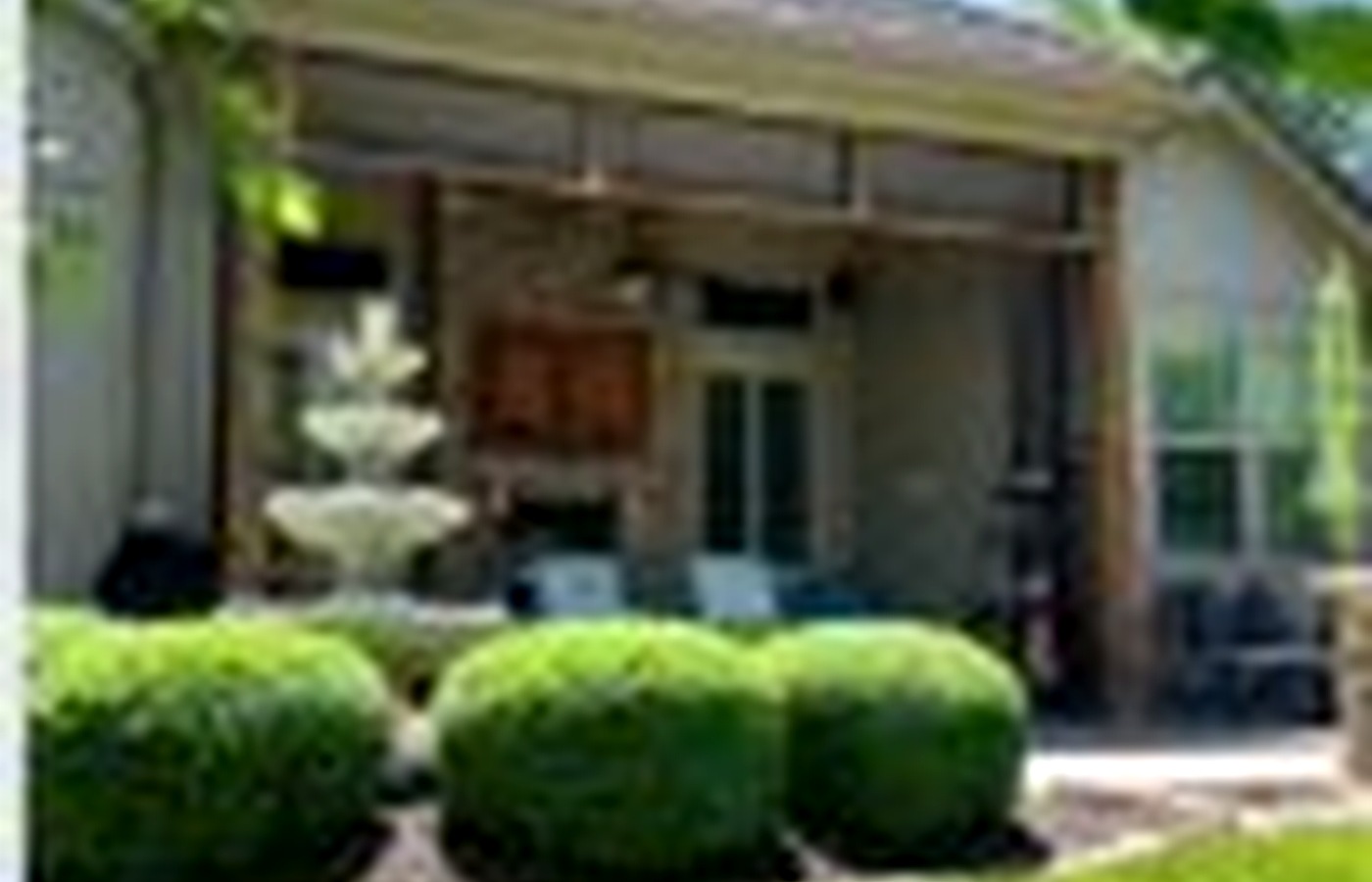 Manicured shrubs at residential home